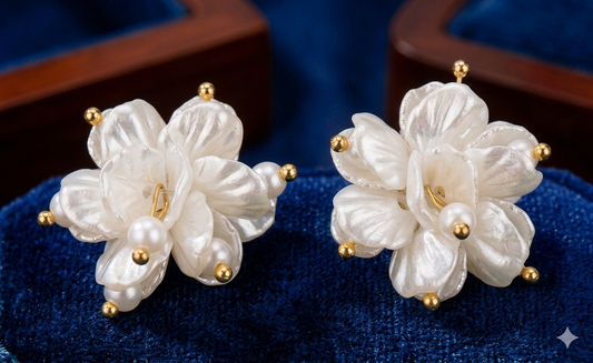 Pearl Cluster Earrings