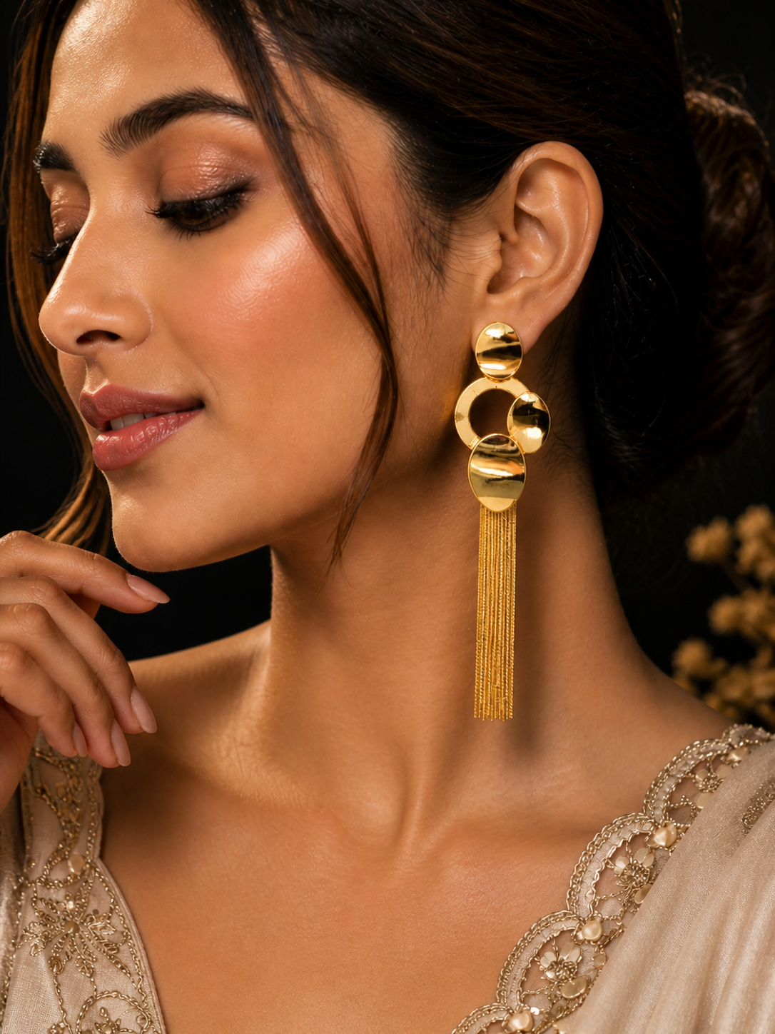 GOLDEN GALA FRINGE DROPS
