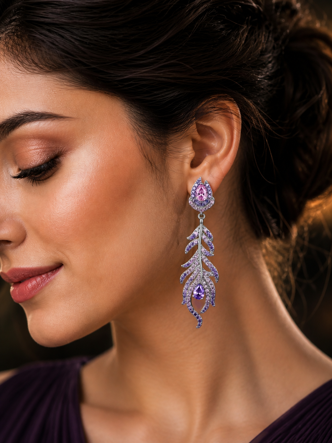 TWILIGHT PEACOCK PLUME DROPS