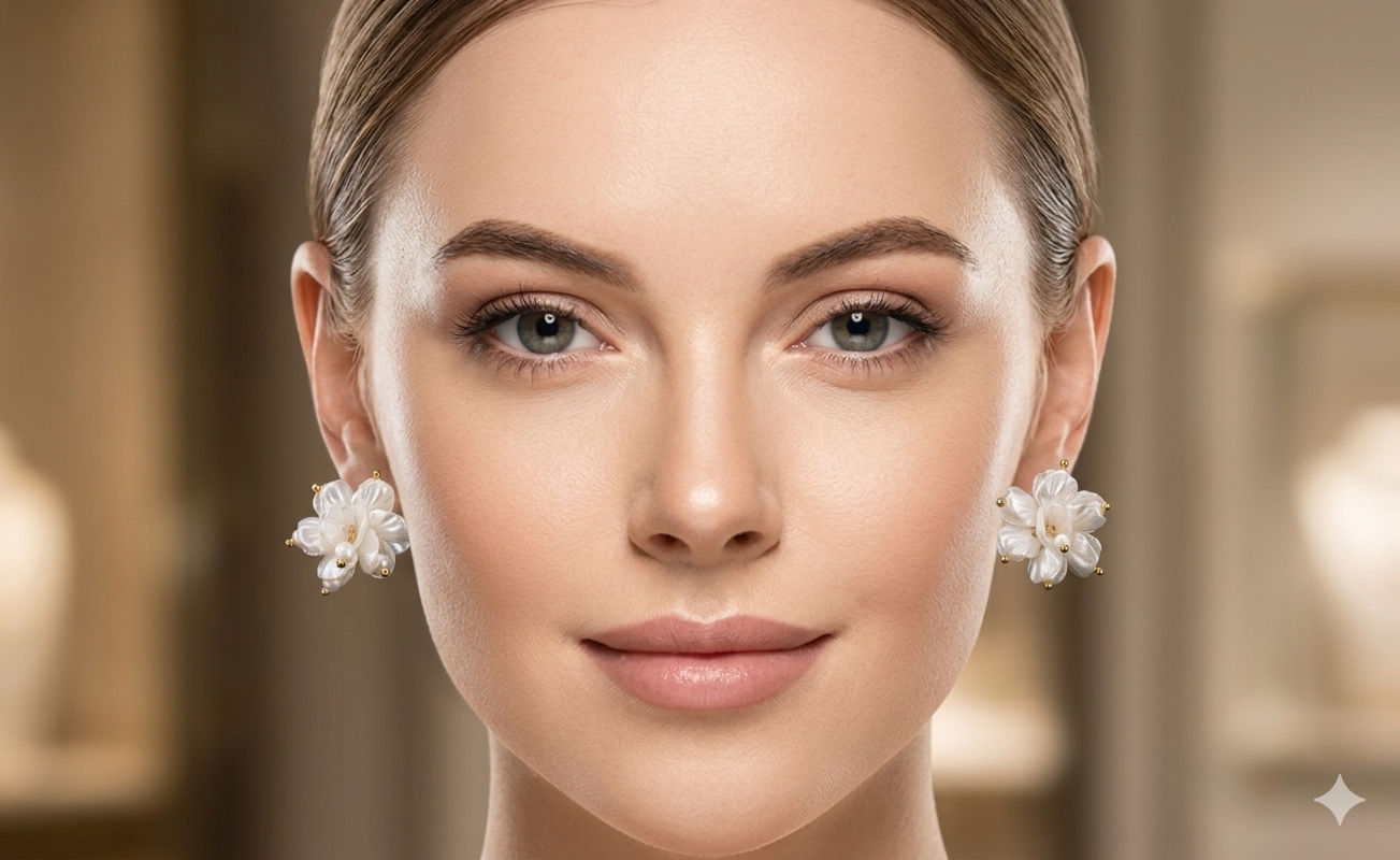 Pearl Cluster Earrings