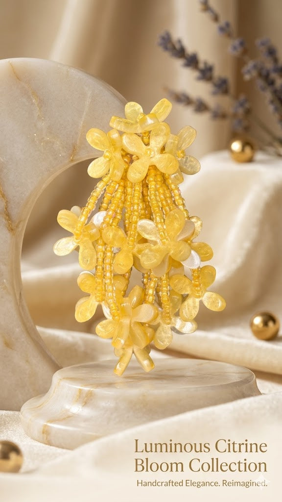 Golden Jasmine Drop Earrings