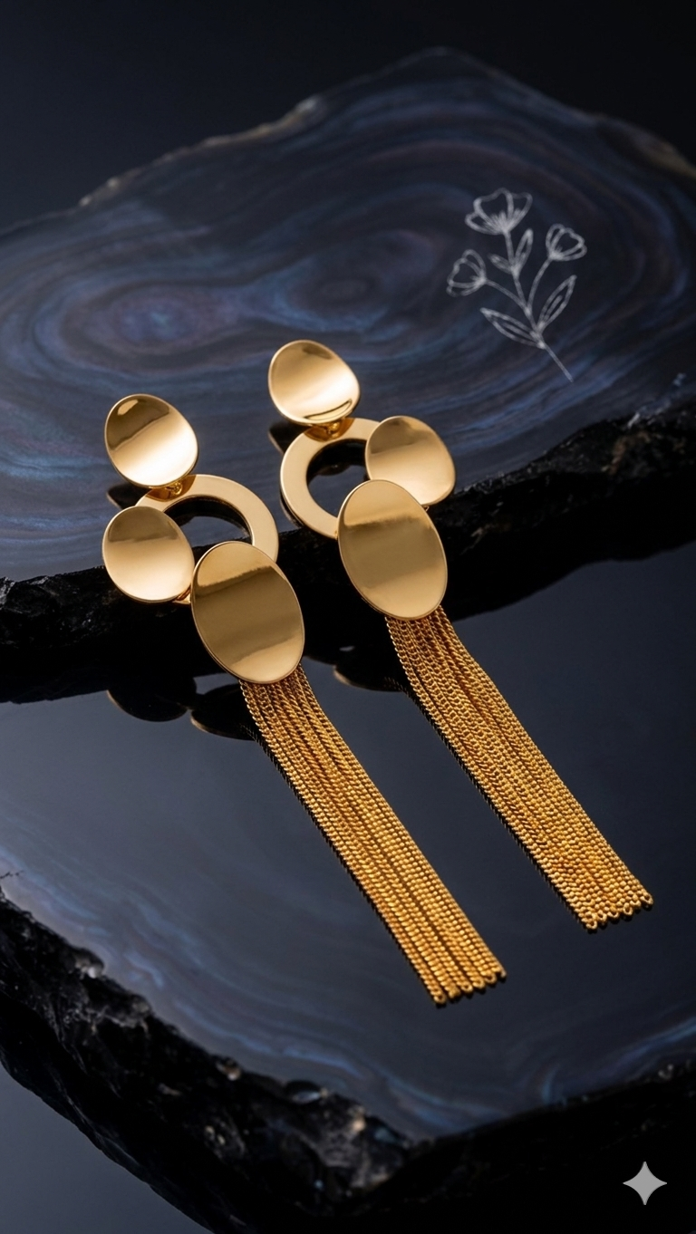 GOLDEN GALA FRINGE DROPS